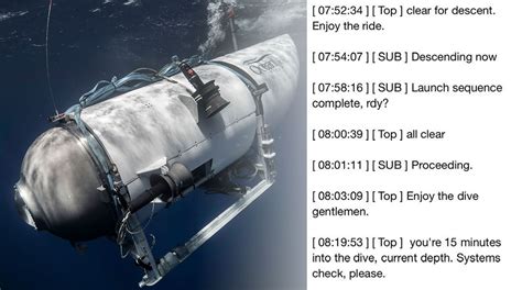 titan sub transcript|A final message from doomed Titan submersible is revealed as ex ...